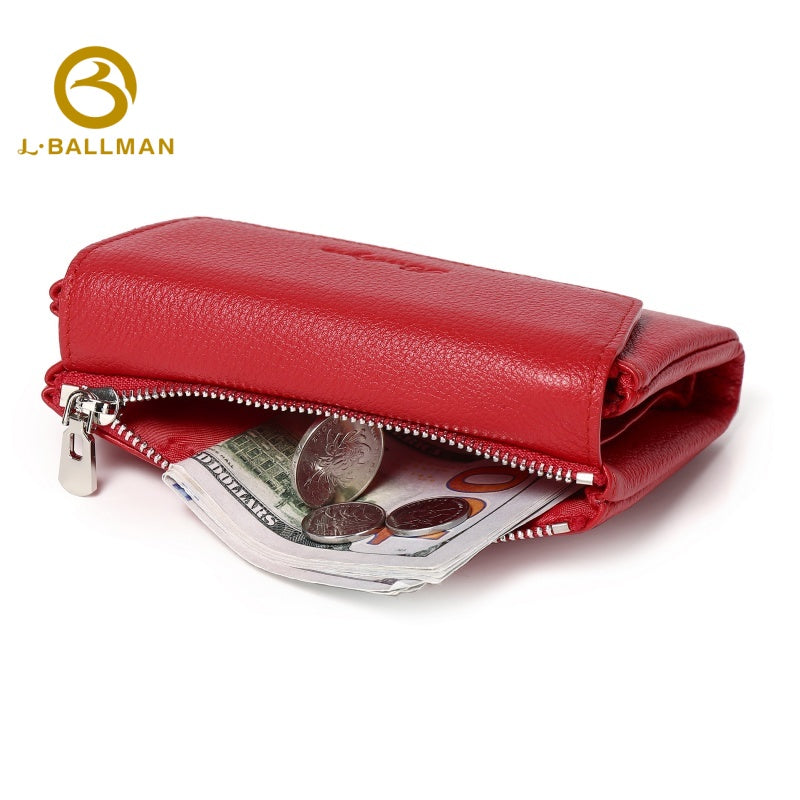Leather Trifold Wallet with Flap Closure Multi Card Slots Bill Compartment ID Window OEM ODM Custom Wholesale Manufacturer 3929-1