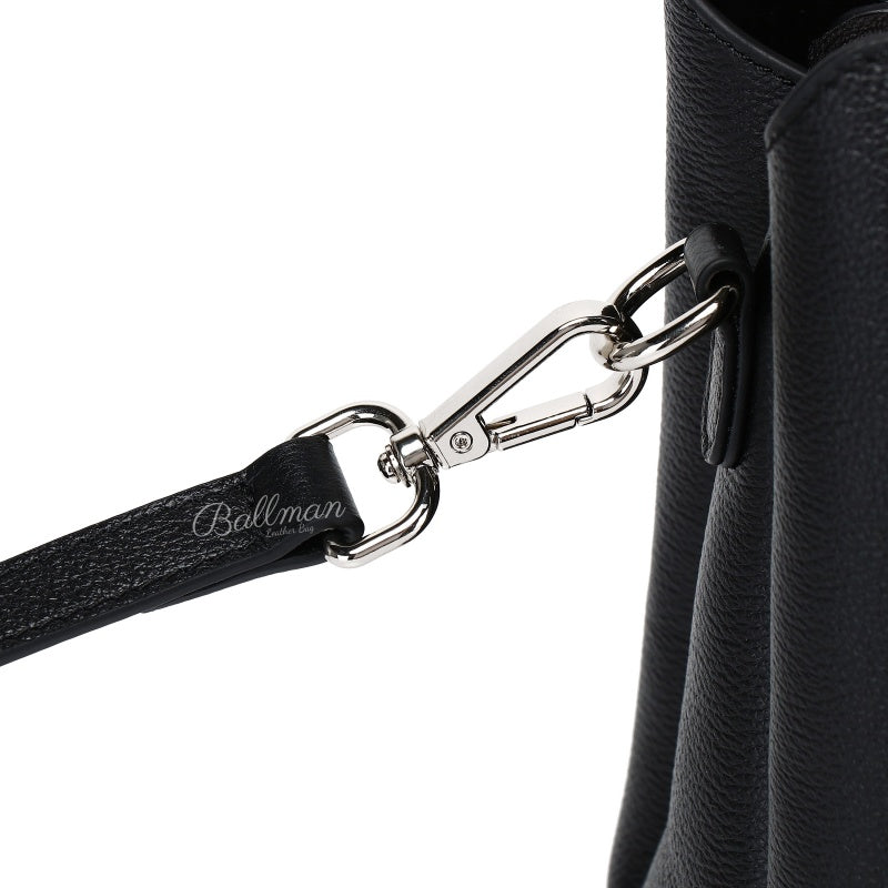 Genuine Leather Soft Hobo Tote Bag, Center Metal Lock Dual?Carry Removable Shoulder Straps For Daily Use 8108-46 | Custom Logo ODM OEM Wholesale