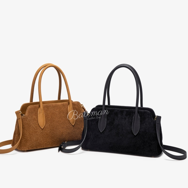 Vintage Suede Handbag Crossbody Tote 8108-12# | Factory OEM & Private Brand Customization