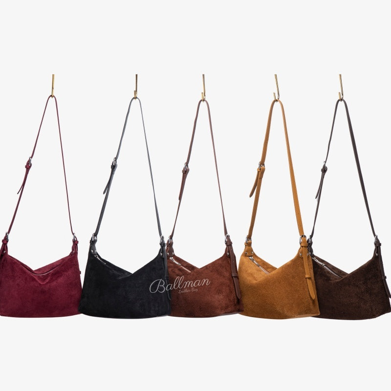 Vintage Suede Hobo Bag 8108‑10# | OEM & Private Brand Customizable