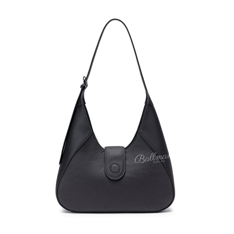 Genuine Leather Hobo Shoulder Bag, Adjustable Strap Magnetic Snap Closure For Office Work Daily Errands 8108?31#| Custom Logo ODM OEM Wholesale