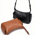 Genuine Leather Utility Shoulder Bag, Adjustable Strap Side Pockets Zip Top Closure For Work Travel Daily Commute 8108-32#| Custom Logo ODM OEM Wholesale