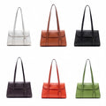 Genuine Leather Flap Shoulder Bag, Long Thin Straps Tag Decoration For Daily Use 8108-33#| Custom Logo ODM OEM Wholesale