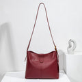 Ballman H98055 women hobo bag crafted from Italian imported full-grain genuine leather, snap button flap, adjustable long strap sophisticated daily crossbody shoulder bag