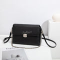 ballman H98084 genuine leather women flap crossbody bag with silver square turn?lock dual?use chain and detachable leather strap